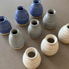 Budette Vase Satin Blues #1