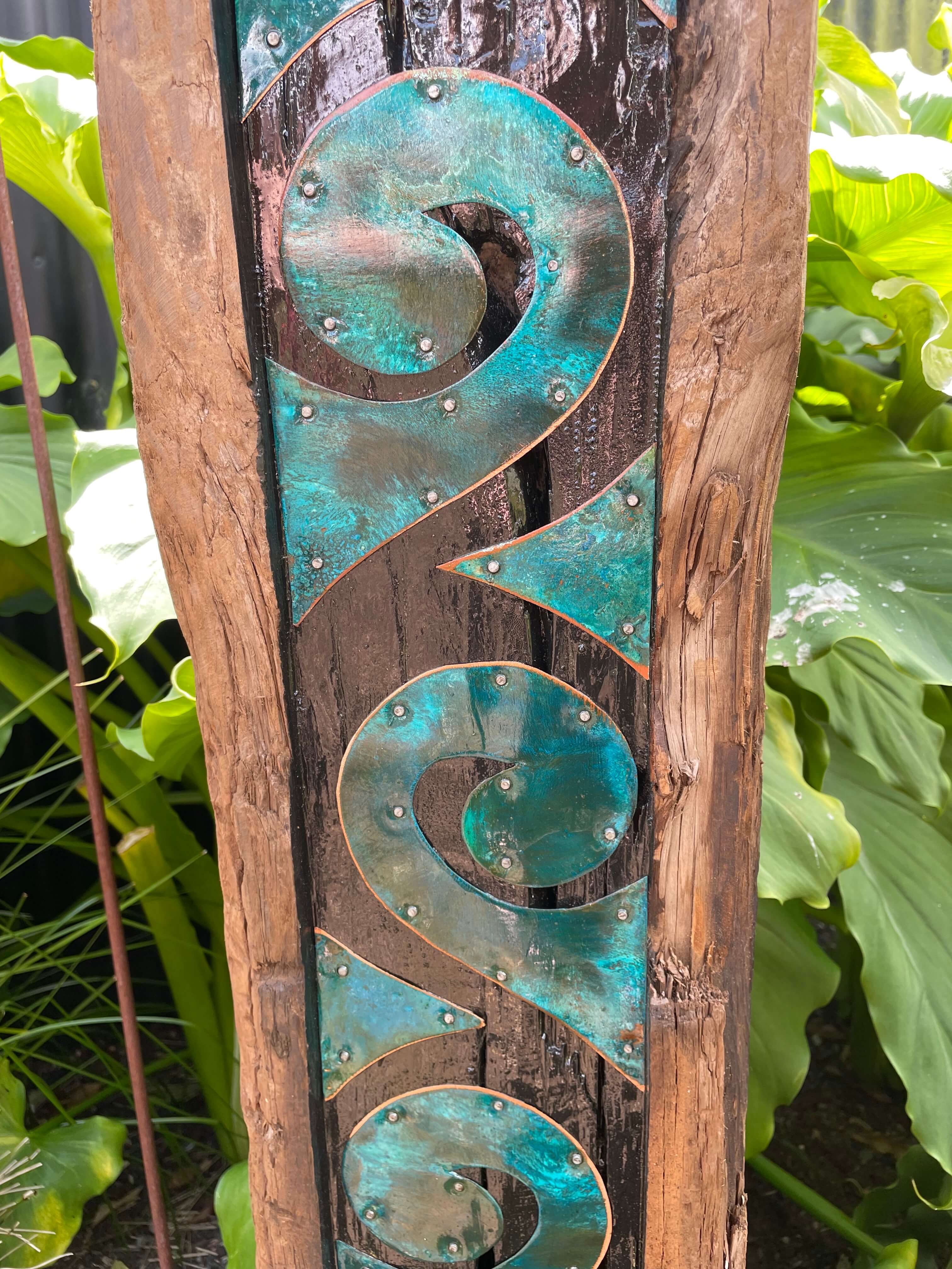 Blue patina Koru